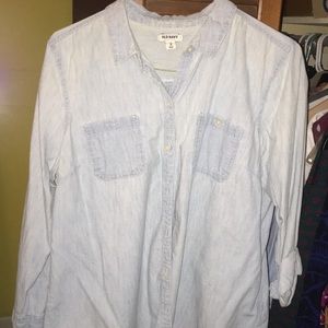 Button up - light denim long sleeve shirt.